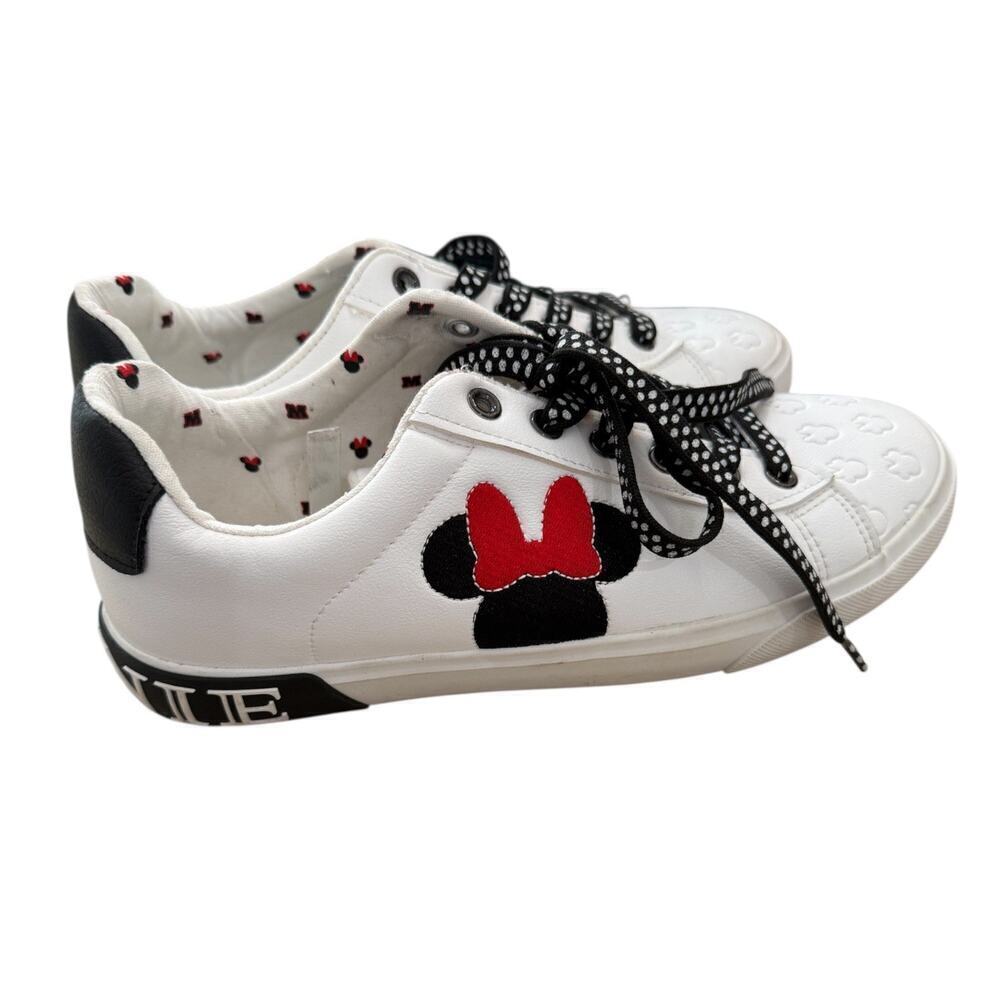 Ground Up Disney Minnie Mouse Sneakers White Black Polka Dot Size 8